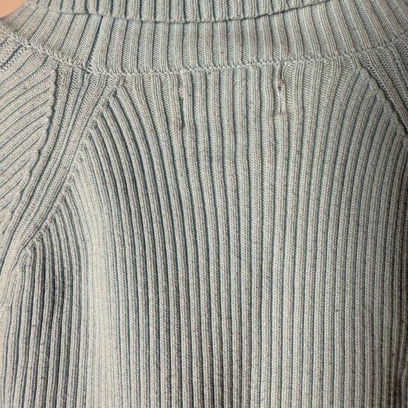 Eddie Bauer Women Stretch Ribbed Turtleneck Sky Blue Sweater Large - Picture 4 of 10